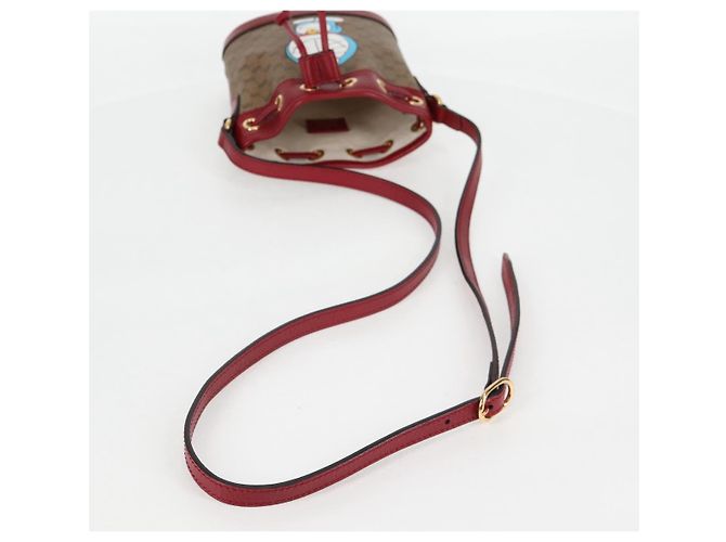 Borsa di collaborazione GUCCI Micro GG Supreme Doraemon in PVC beige 647801 Auth 135552SAM D'oro - vista 8