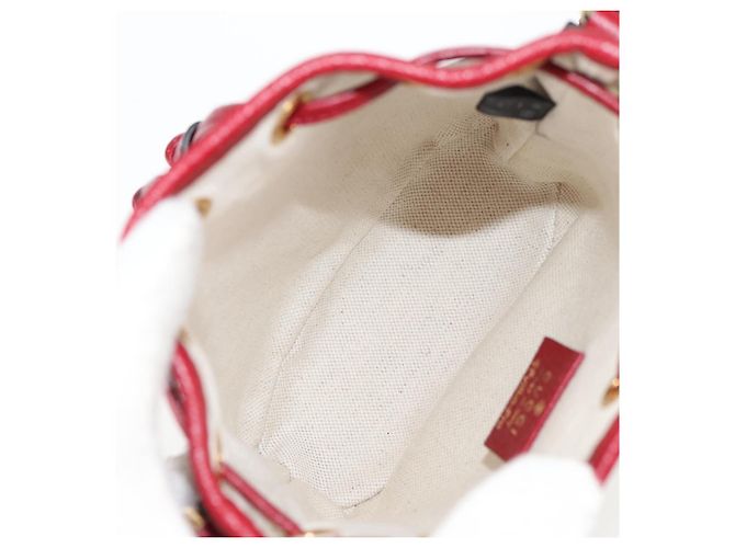 Borsa di collaborazione GUCCI Micro GG Supreme Doraemon in PVC beige 647801 Auth 138992SAM D'oro - vista 11