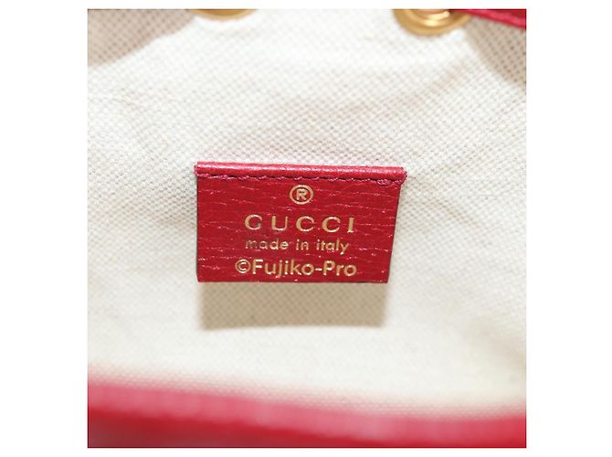 Borsa di collaborazione GUCCI Micro GG Supreme Doraemon in PVC beige 647801 Auth 138992SAM D'oro - vista 19