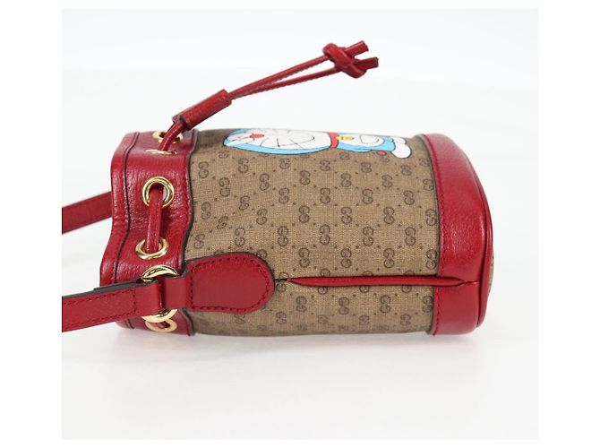 Borsa di collaborazione GUCCI Micro GG Supreme Doraemon in PVC beige 647801 Auth 138992SAM D'oro - vista 3