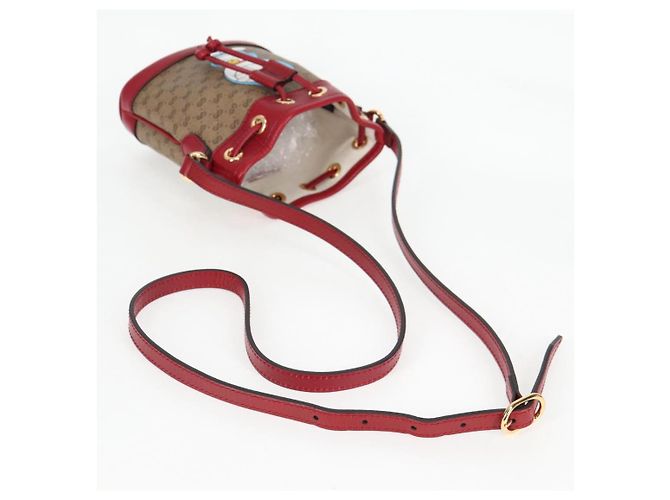 Borsa di collaborazione GUCCI Micro GG Supreme Doraemon in PVC beige 647801 Auth 138992SAM D'oro - vista 7