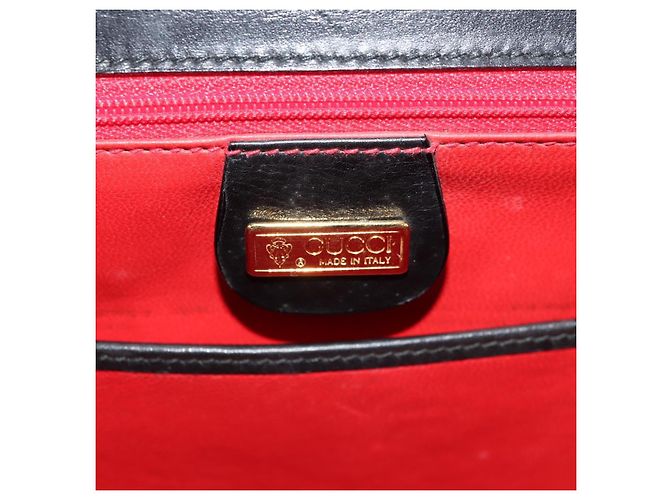 Borsa a mano in pelle Gucci Bamboo 2way Nera Oro 000 46 0063 Auth 145923V Nero D'oro - vista 21