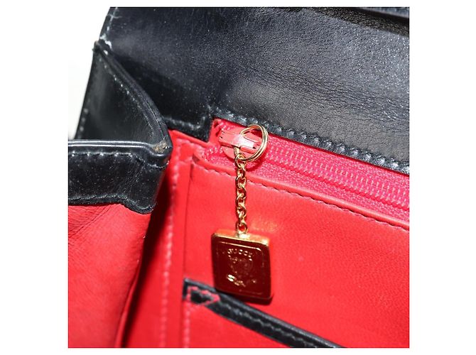Borsa a mano in pelle Gucci Bamboo 2way Nera Oro 000 46 0063 Auth 145923V Nero D'oro - vista 24