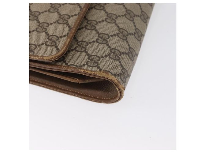 Gucci Borsa a Spalla GG Supreme PVC Beige Oro 904 02 050 Auth BA10453 D'oro - vista 10