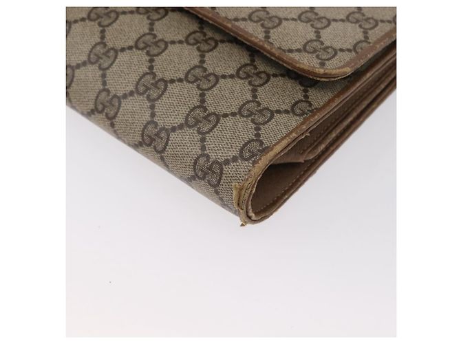 Gucci Borsa a Spalla GG Supreme PVC Beige Oro 904 02 050 Auth BA10453 D'oro - vista 11