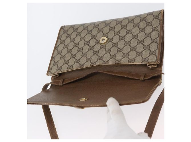 Gucci Borsa a Spalla GG Supreme PVC Beige Oro 904 02 050 Auth BA10453 D'oro - vista 15