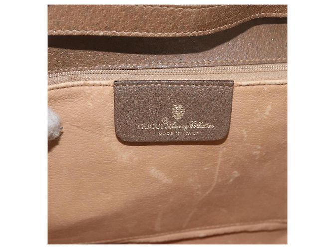 Gucci Borsa a Spalla GG Supreme PVC Beige Oro 904 02 050 Auth BA10453 D'oro - vista 16