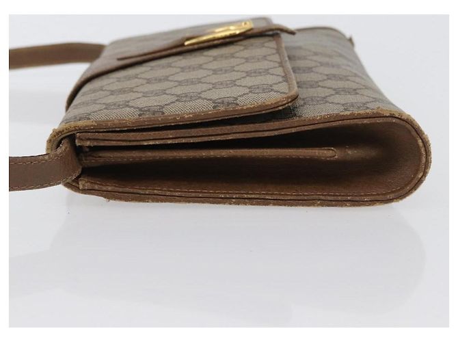Gucci Borsa a Spalla GG Supreme PVC Beige Oro 904 02 050 Auth BA10453 D'oro - vista 5