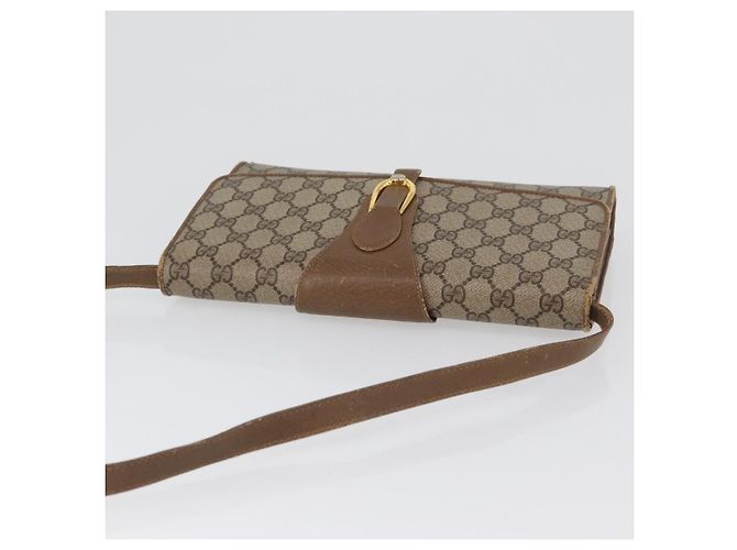 Gucci Borsa a Spalla GG Supreme PVC Beige Oro 904 02 050 Auth BA10453 D'oro - vista 6