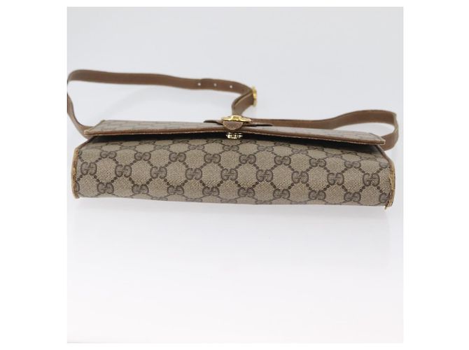 Gucci Borsa a Spalla GG Supreme PVC Beige Oro 904 02 050 Auth BA10453 D'oro - vista 9