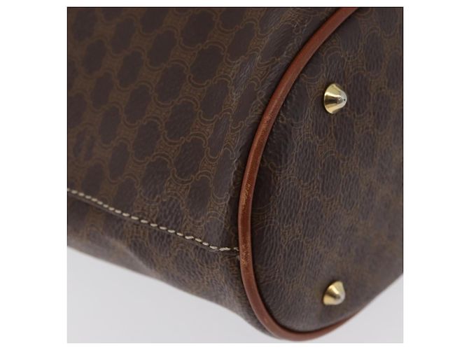 Céline Borsa tote in tela Macadam CELINE in pelle PVC marrone oro Auth 172185 D'oro - vista 14