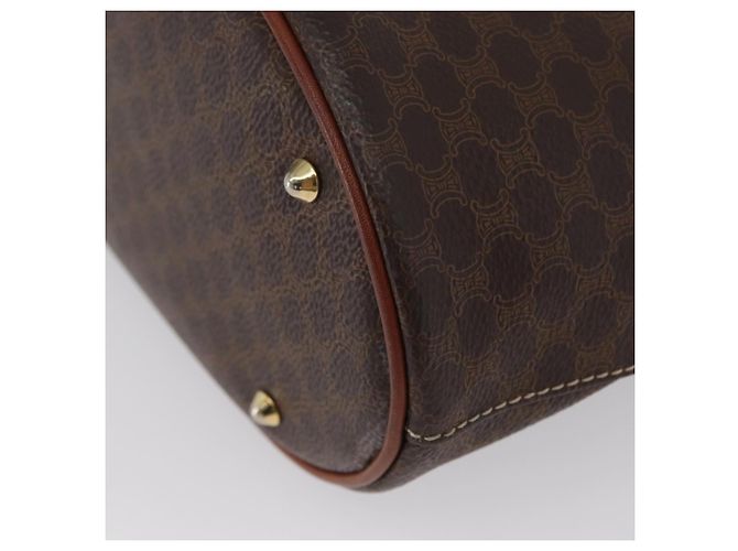 Céline Borsa tote in tela Macadam CELINE in pelle PVC marrone oro Auth 172185 D'oro - vista 15