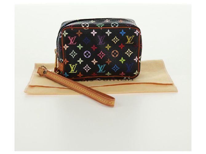 LOUIS VUITTON Pochette Wapity Monogram Multicolore Nera M58034 Auth 168949V Nero - vista 12