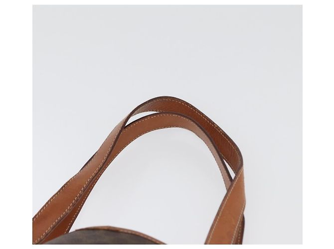 Céline Borsa tote in tela Macadam CELINE in pelle PVC marrone oro Auth bs33451 D'oro - vista 14