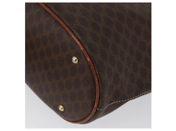 Céline Borsa tote in tela Macadam CELINE in pelle PVC marrone oro Auth bs33451 D'oro - vista 15