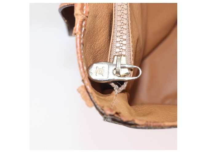 Céline Borsa tote in tela Macadam CELINE in pelle PVC marrone oro Auth bs33451 D'oro - vista 24