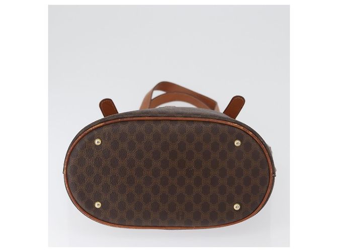 Céline Borsa tote in tela Macadam CELINE in pelle PVC marrone oro Auth bs33451 D'oro - vista 6