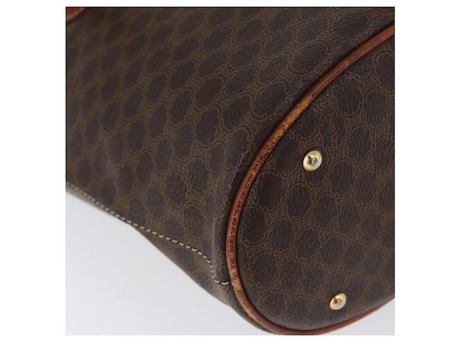Céline Borsa tote in tela Macadam CELINE in pelle PVC marrone oro Auth bs33451 D'oro - vista 9