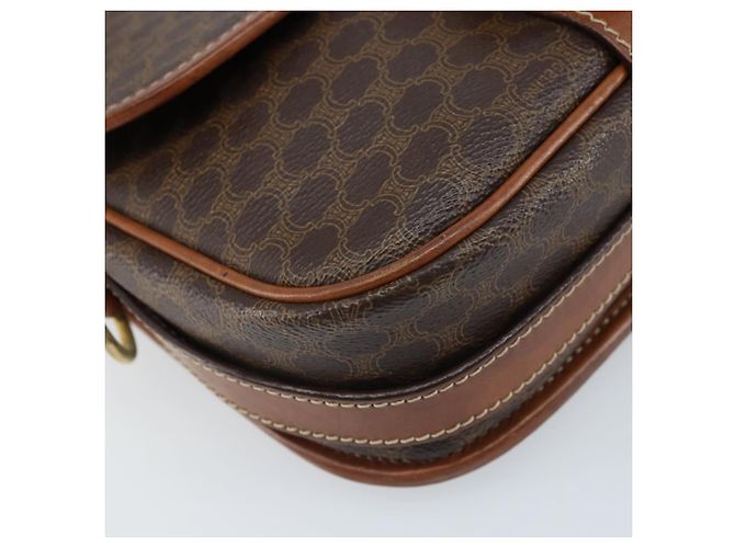 Céline Borsa a spalla in tela Macadam CELINE in pelle PVC marrone oro Auth ep13426 D'oro - vista 16
