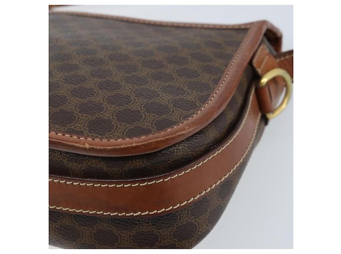 Céline Borsa a spalla in tela Macadam CELINE in pelle PVC marrone oro Auth ep13426 D'oro - vista 17