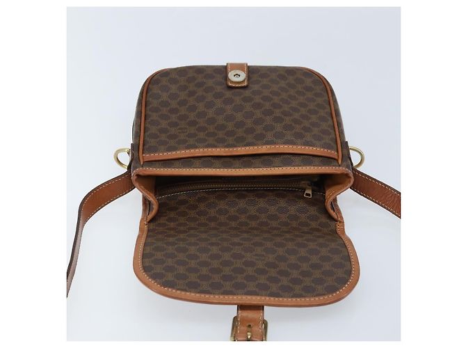 Céline Borsa a spalla in tela Macadam CELINE in pelle PVC marrone oro Auth ep13426 D'oro - vista 19