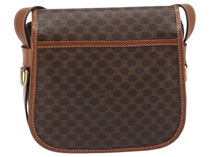 Céline Borsa a spalla in tela Macadam CELINE in pelle PVC marrone oro Auth ep13426 D'oro - vista 2