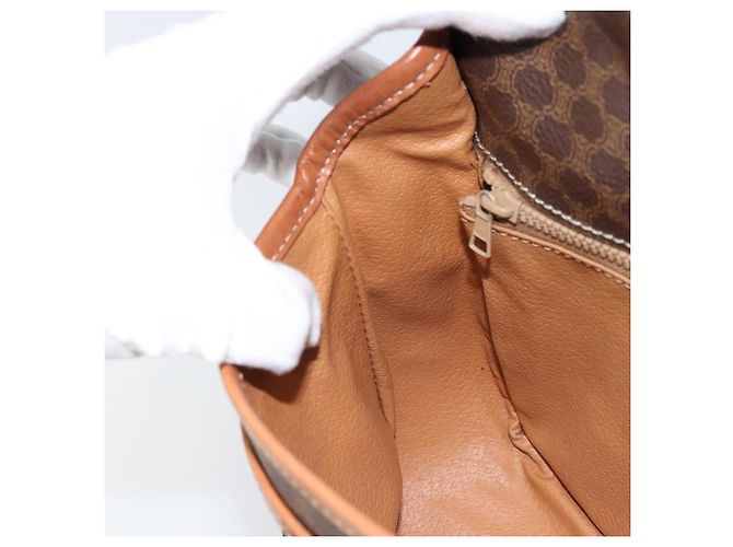 Céline Borsa a spalla in tela Macadam CELINE in pelle PVC marrone oro Auth ep13426 D'oro - vista 22