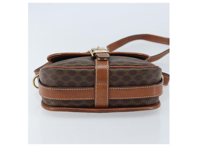 Céline Borsa a spalla in tela Macadam CELINE in pelle PVC marrone oro Auth ep13426 D'oro - vista 5