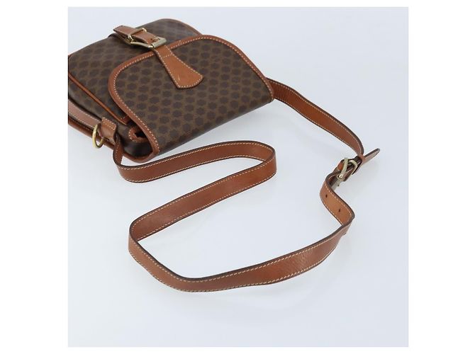 Céline Borsa a spalla in tela Macadam CELINE in pelle PVC marrone oro Auth ep13426 D'oro - vista 7