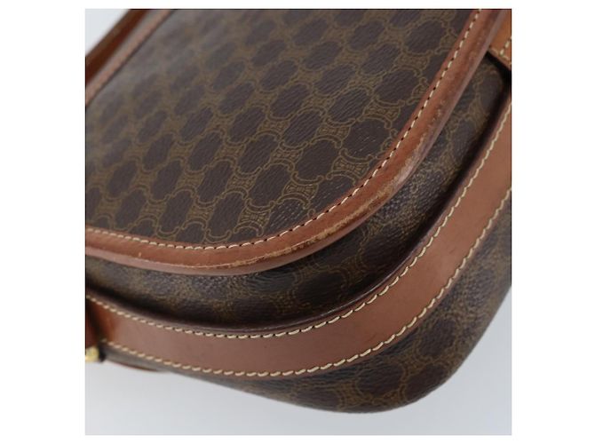 Céline Borsa a spalla in tela Macadam CELINE in pelle PVC marrone oro Auth ep13426 D'oro - vista 8