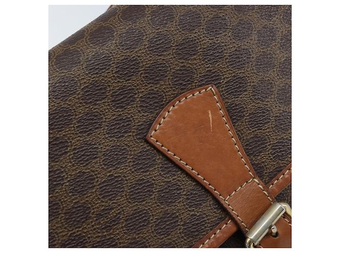 Céline Borsa a spalla in tela Macadam CELINE in pelle PVC marrone oro Auth ep13426 D'oro - vista 9