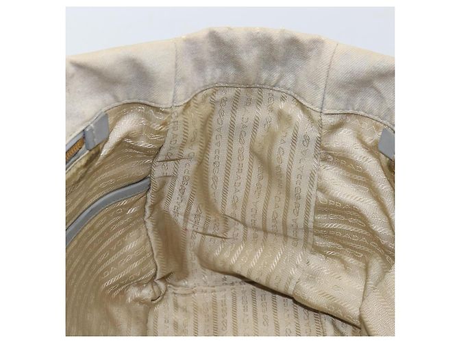 PRADA Borsa Canapa PM in tela 2way grigio oro Auth bs33424 Marrone D'oro - vista 20