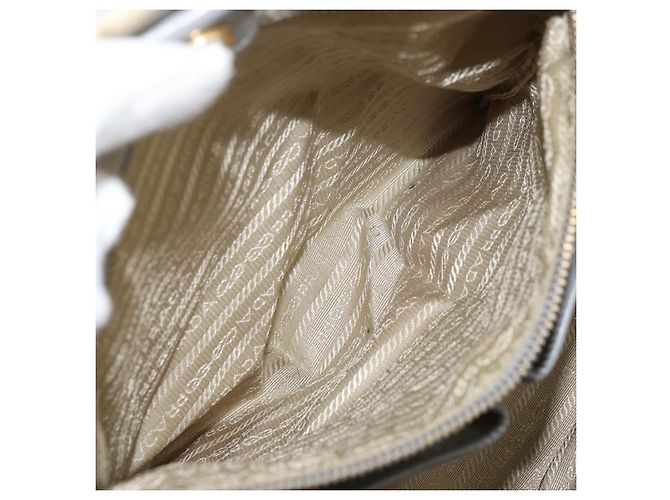 PRADA Borsa Canapa PM in tela 2way grigio oro Auth bs33424 Marrone D'oro - vista 26