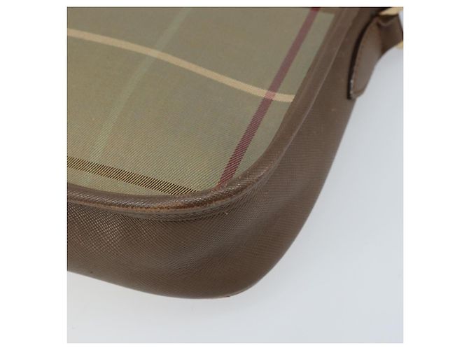 Borsa a Spalla Burberrys Nova Check in Tela Beige Oro Auth ep13493 D'oro - vista 15