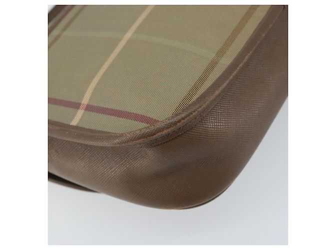 Borsa a Spalla Burberrys Nova Check in Tela Beige Oro Auth ep13493 D'oro - vista 16