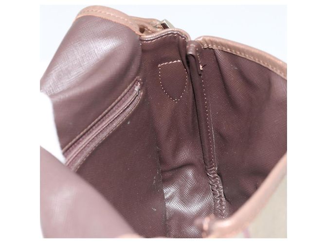 Borsa a Spalla Burberrys Nova Check in Tela Beige Oro Auth ep13493 D'oro - vista 18