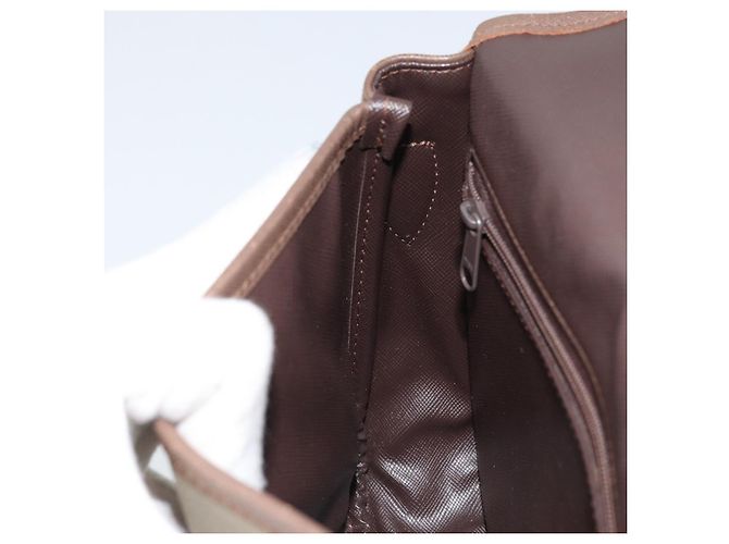 Borsa a Spalla Burberrys Nova Check in Tela Beige Oro Auth ep13493 D'oro - vista 19