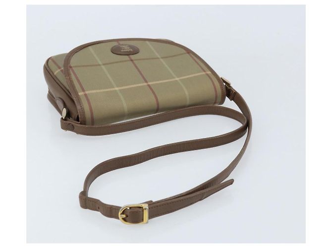 Borsa a Spalla Burberrys Nova Check in Tela Beige Oro Auth ep13493 D'oro - vista 7