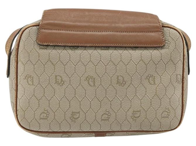 Christian Dior Borsa a spalla in tela a nido d'ape PVC beige oro Auth ka2612 D'oro - vista 3