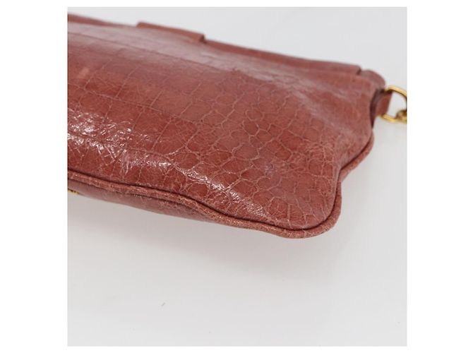 Borsa a Spalla Miu Miu in Pelle Rosa Oro Auth ep13395 D'oro - vista 15