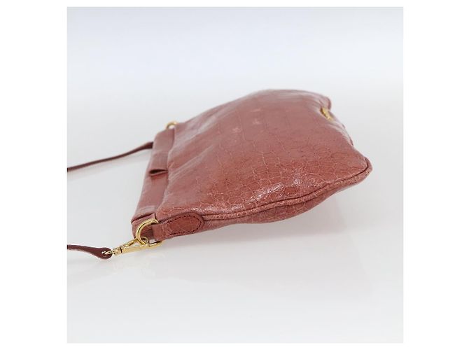 Borsa a Spalla Miu Miu in Pelle Rosa Oro Auth ep13395 D'oro - vista 3
