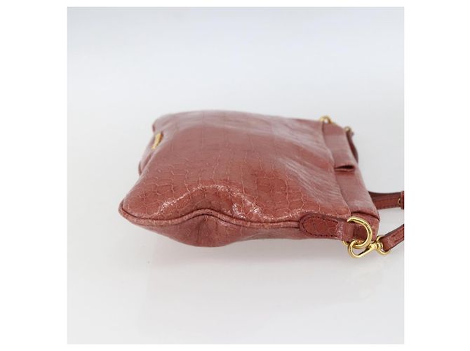 Borsa a Spalla Miu Miu in Pelle Rosa Oro Auth ep13395 D'oro - vista 4