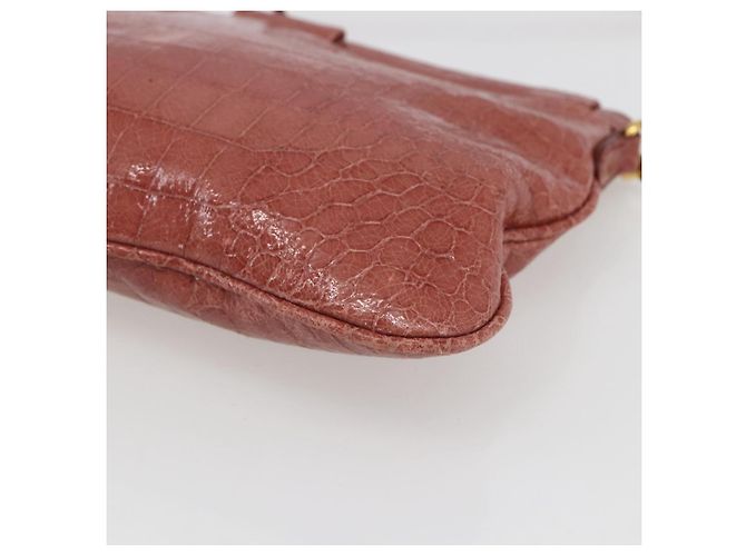 Borsa a Spalla Miu Miu in Pelle Rosa Oro Auth ep13395 D'oro - vista 9