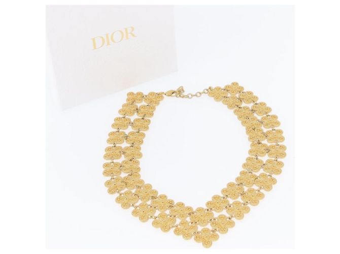 Collana Christian Dior metallo dorato Auth 165838SAV - vista 14