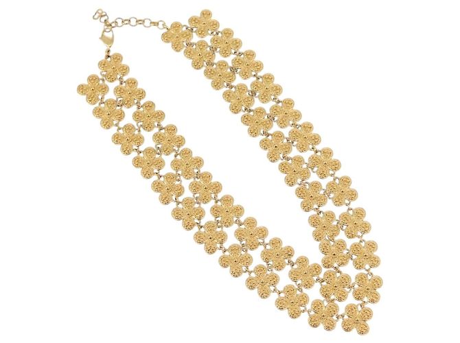 Collana Christian Dior metallo dorato Auth 165838SAV - vista 2