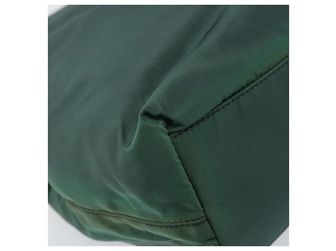 PRADA Borsa a mano in nylon verde argento Auth 172255 - vista 16