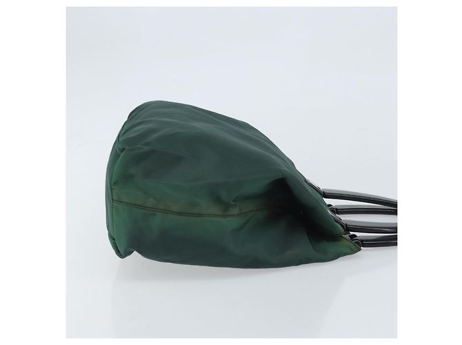 PRADA Borsa a mano in nylon verde argento Auth 172255 - vista 3