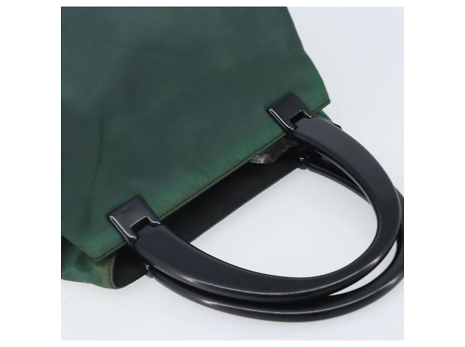 PRADA Borsa a mano in nylon verde argento Auth 172255 - vista 6