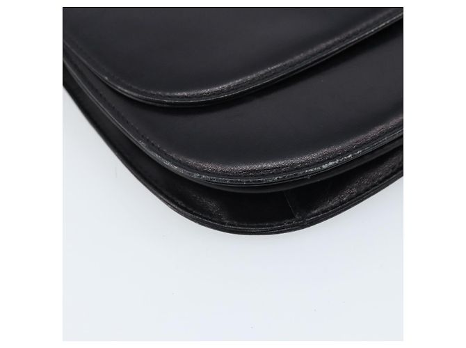 Céline Borsa a Spalla in Pelle Nera e Oro Auth 166854 Nero D'oro - vista 14