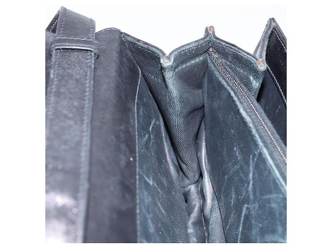 Céline Borsa a Spalla in Pelle Nera e Oro Auth 166854 Nero D'oro - vista 19